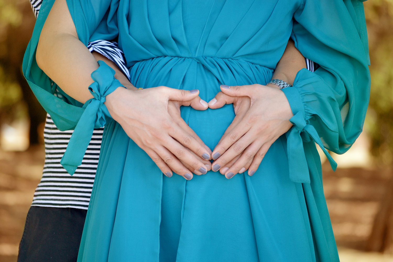 Open Belly Maternity Gown with Shorts