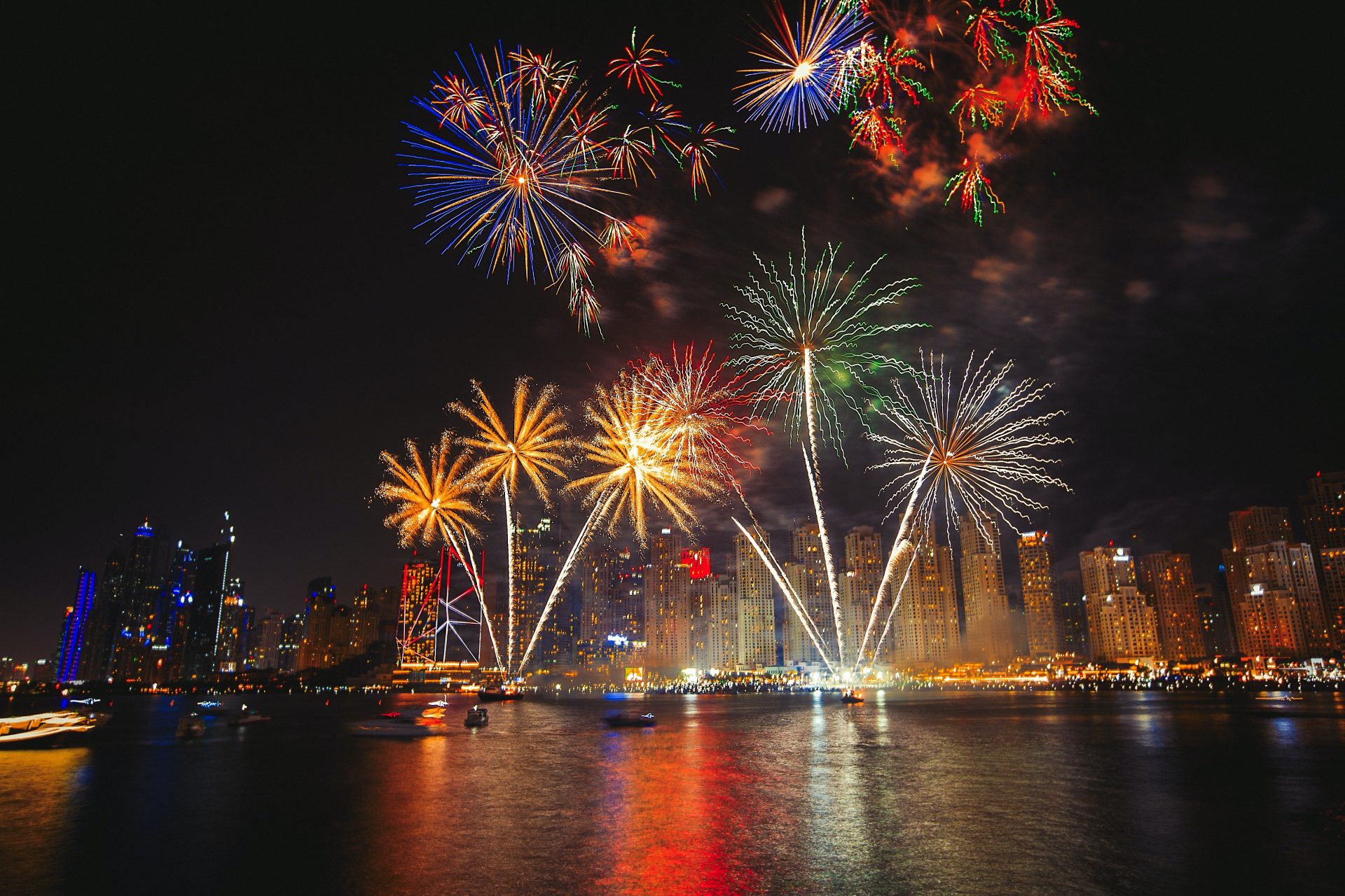 Dubai New Year's Eve fireworks across 30 locations