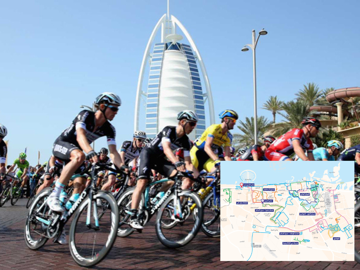 dubai cycle tour 2023 map