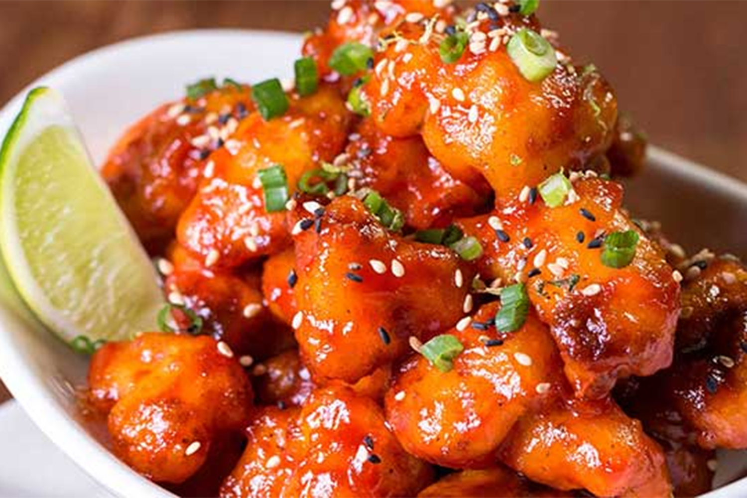 Recipe Korean fried cauliflower from The Cheesecake Factory Time In